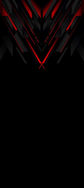 Обои темнота, свет, красный цвет, дизайн, графика в разрешении 2160x4800