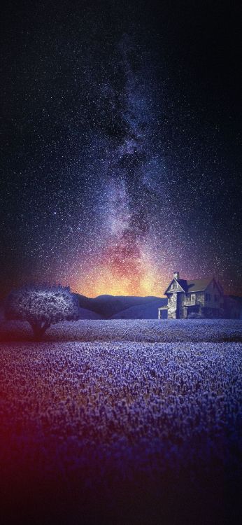 Обои природа, атмосфера, природный ландшафт, Аврора, астрономический объект в разрешении 1407x3045