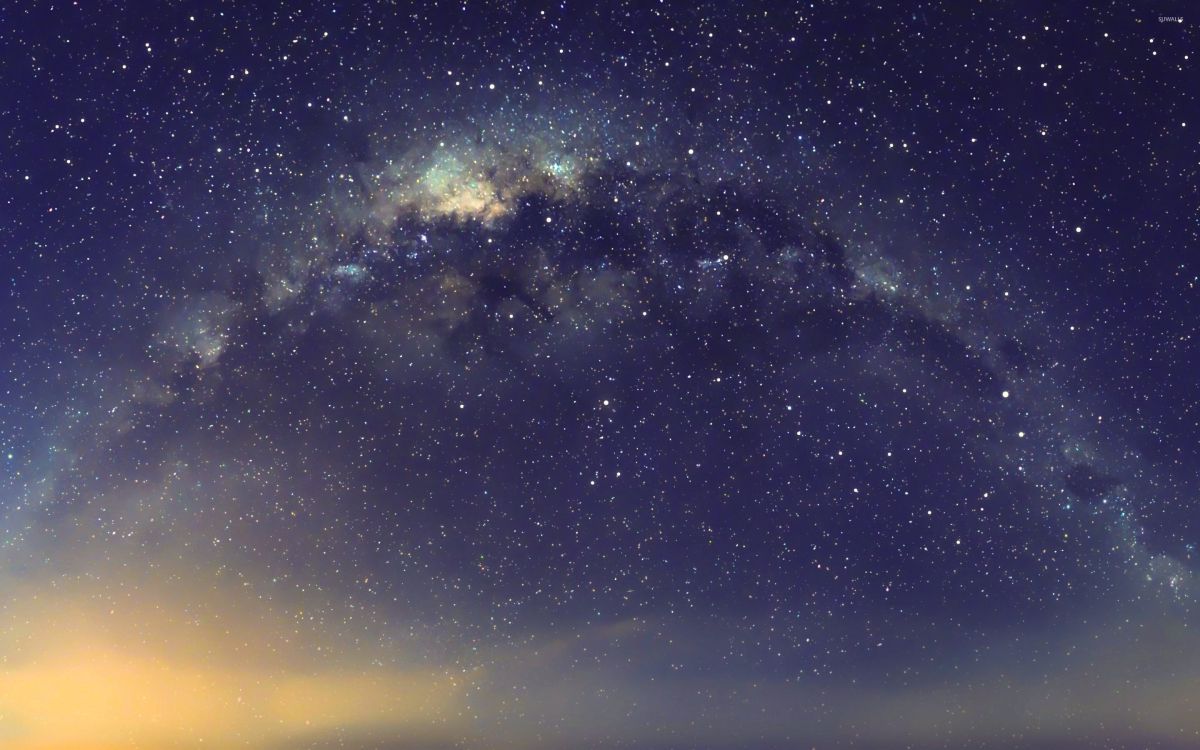 Обои Галактика, атмосфера, астрономический объект, звезда, ночь в разрешении 2880x1800