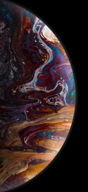 Обои земля, коричневый цвет, красный цвет, красочность, арт в разрешении 1080x2340