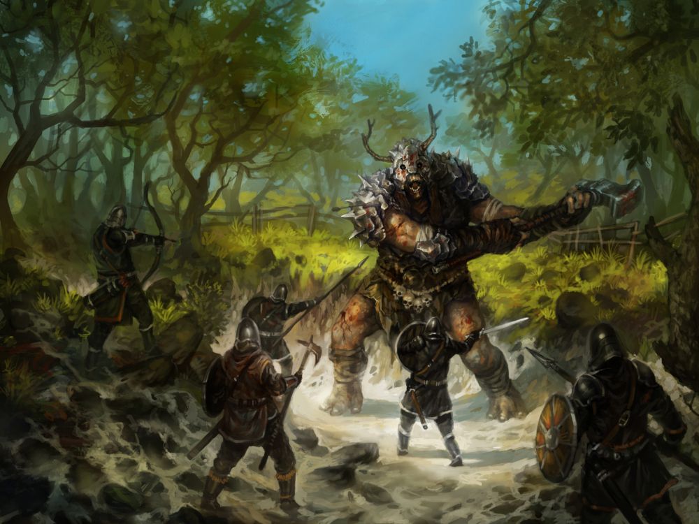 Обои фэнтези, компьютерная игра, игры, мифология, битва в разрешении 2048x1536