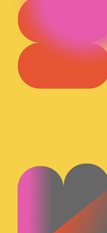 Обои Оранжевый цвет, графический дизайн, М-095, свет, розовый в разрешении 1656x3584