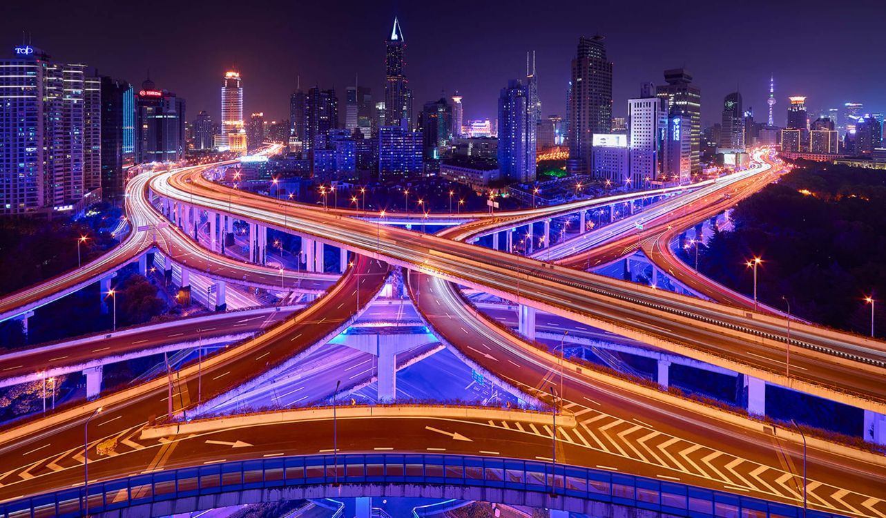 Обои линия горизонта, городской пейзаж, метрополия, город, городской район в разрешении 2560x1496