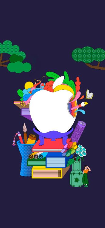 Обои яблоко, Авторизованный продавец фрисби Apple, магазин Apple, яблочный гаросугил, красный цвет в разрешении 1420x3073