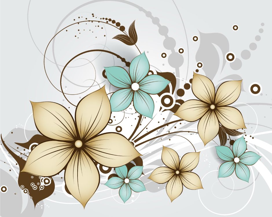 Обои орнамент, цветок, цветочный дизайн, дизайн, узор в разрешении 5202x4147