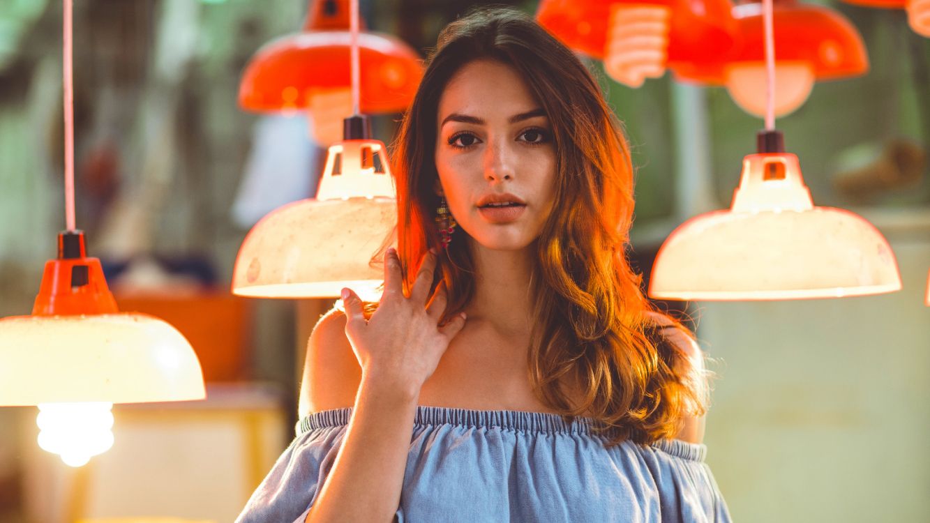 Обои Farach Селин, модель, Апельсин, фэшн, человек в разрешении 5120x2880