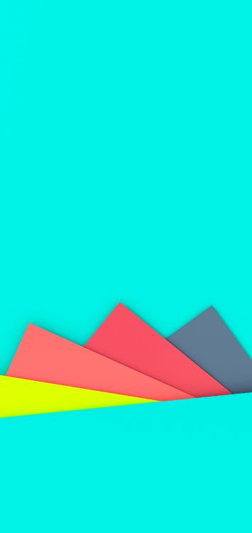 Обои ios, лазурный, треугольник, прямоугольник, Аква в разрешении 1516x3200