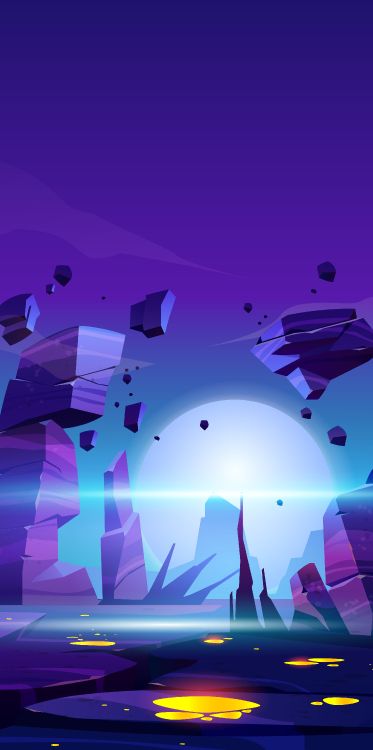 Обои векторная графика, планета, мультфильм, анимация, иллюстрация в разрешении 2750x5515