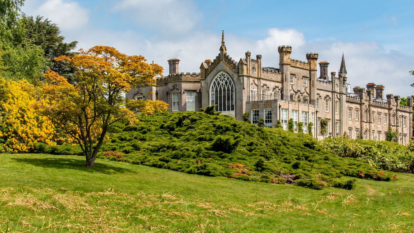 Обои природа, облако, растение, здание, дерево в разрешении 3840x2160