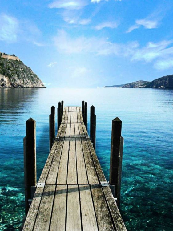 Обои море, звук, спокойный, небо, док в разрешении 1536x2048