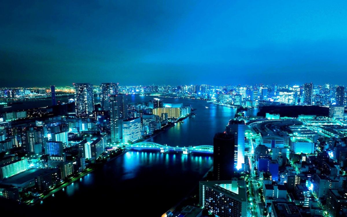 Обои Река Сумида, реки, городской пейзаж, город, метрополия в разрешении 2560x1600