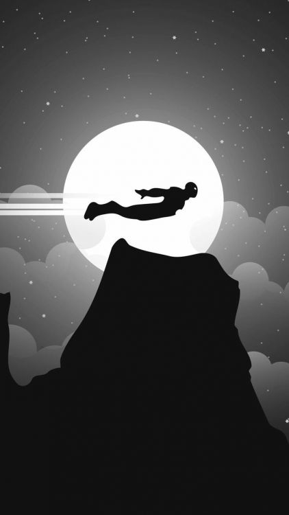 Обои Железный человек, супергерой, иллюстрация, постер, арт в разрешении 736x1308