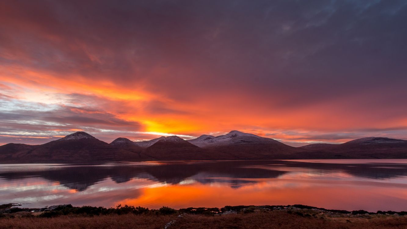 Обои облако, вода, атмосфера, гидроресурсы, гора в разрешении 3840x2160