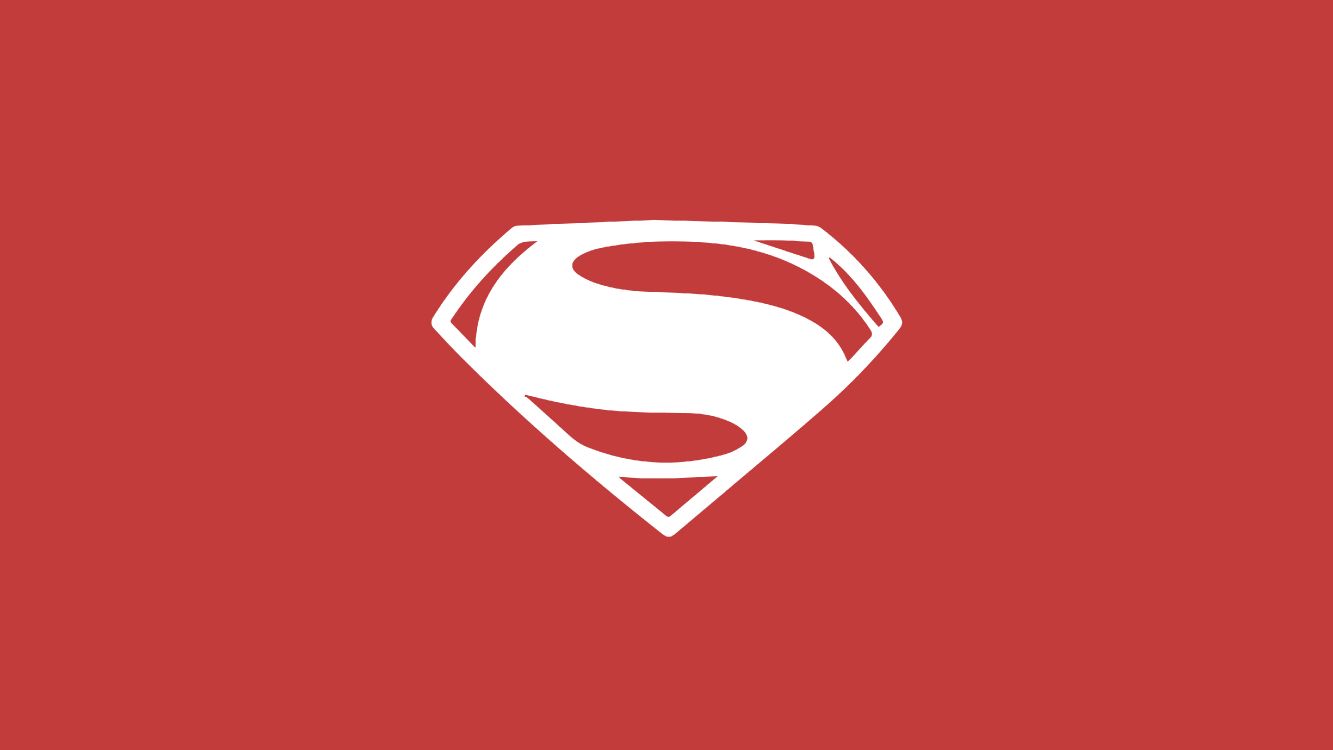 Обои Супермен, Логотип супермена, красный цвет, лого, сердце в разрешении 5120x2880