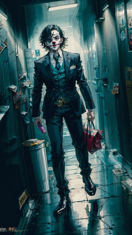 Обои Джокер, супергерой, суперзлодей, мультфильм, анимация в разрешении 936x1664