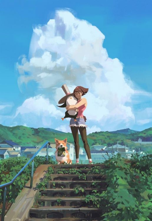 Обои атей гайлан персонаж, концепт арт, арт, рисование, живопись в разрешении 689x1000