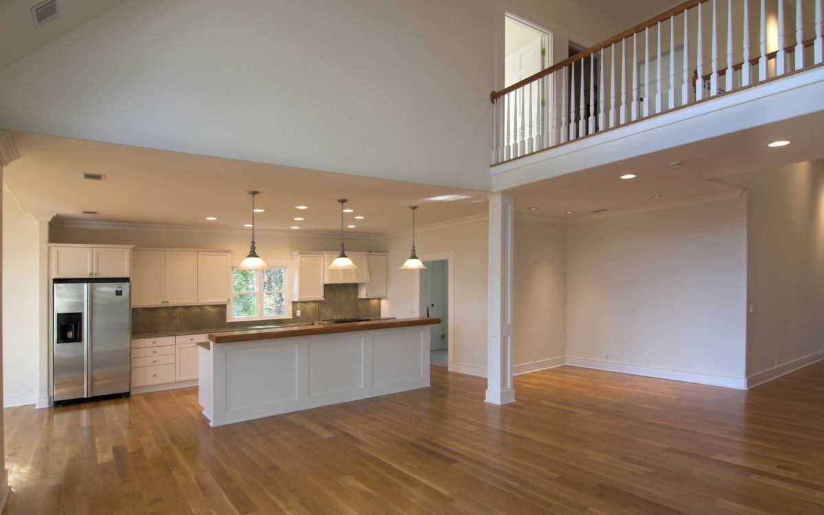 Обои кухня, деревянный настил, свойство, потолок, твердая древесина в разрешении 1920x1200