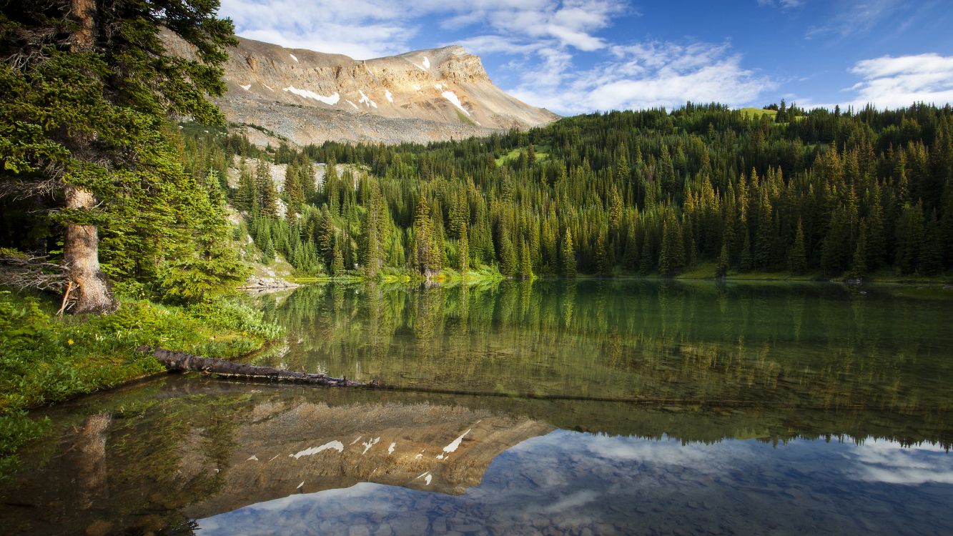 Обои озеро, природа, дикая местность, отражение, каровое озеро в разрешении 7680x4320