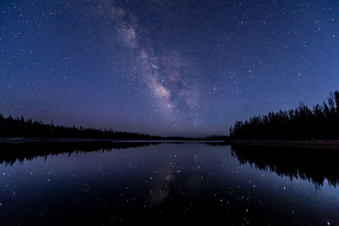 Обои Млечный Путь, звезда, ночное небо, отражение, природа в разрешении 6016x4016
