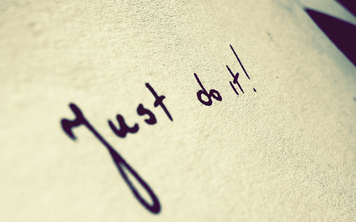 Обои текст, почерк, каллиграфия, шрифт, просто сделай это в разрешении 1920x1200