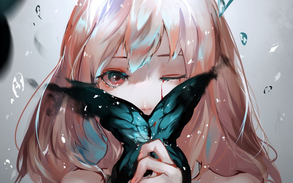 Обои аниме, Манга, рот, мультфильм, розовый в разрешении 2560x1600