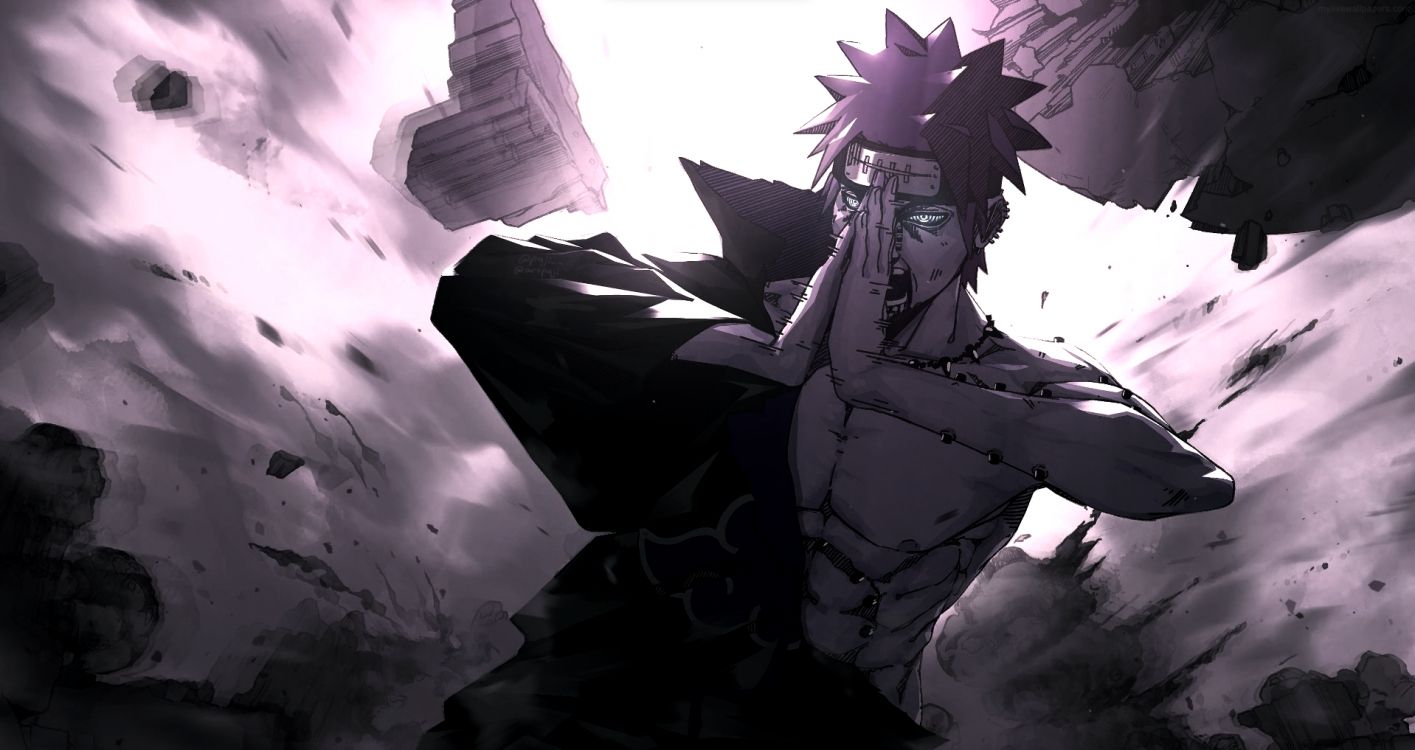 Обои боль Наруто, Нагато, Саске Учиха, Наруто Узумаки, Итачи Учиха в разрешении 1920x1017