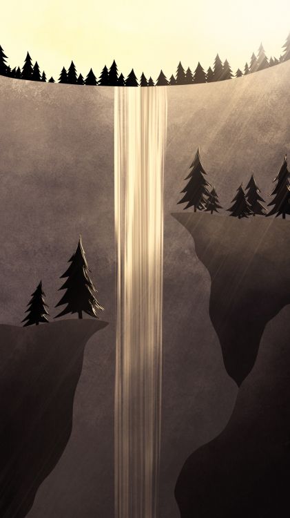 Обои лист, древесные растения, арт, вечнозеленое растение, семейства сосновых в разрешении 1125x2000