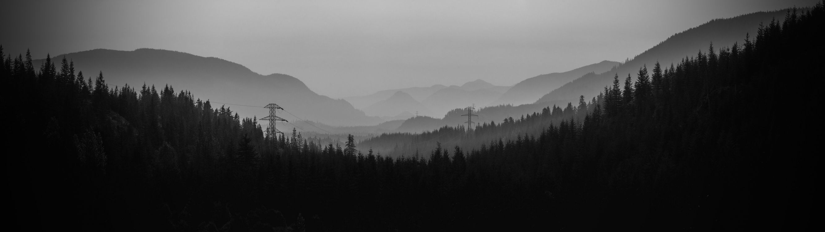 Обои природа, горный рельеф, гора, туман, дымка в разрешении 7680x2160