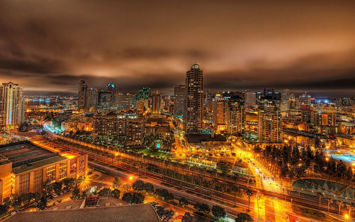 Обои Сан Диего, городской пейзаж, город, городской район, метрополия в разрешении 2560x1600