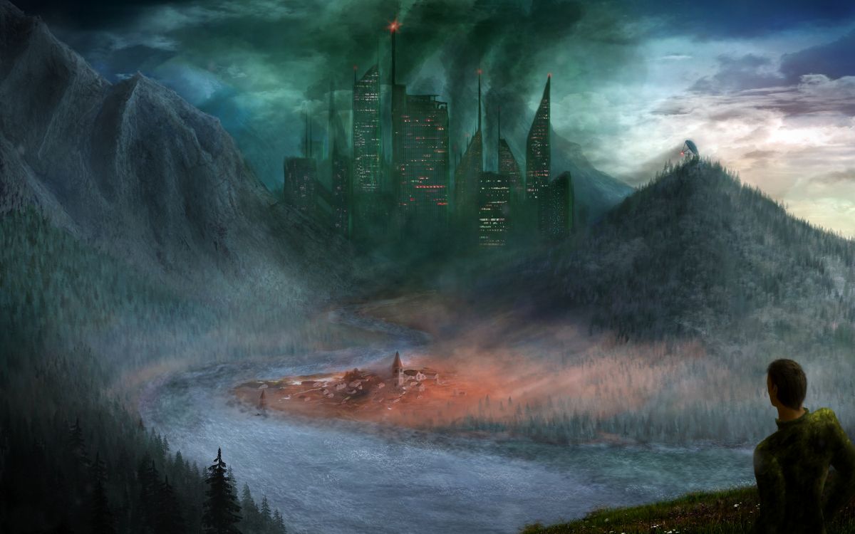 Обои живопись, фэнтези, природа, атмосфера, пейзаж в разрешении 2560x1600