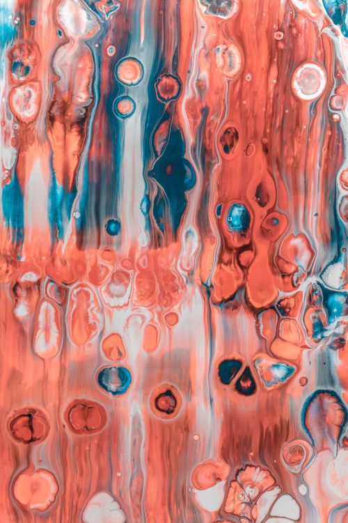 Обои акриловая краска, живопись, арт, синий, Апельсин в разрешении 3832x5748