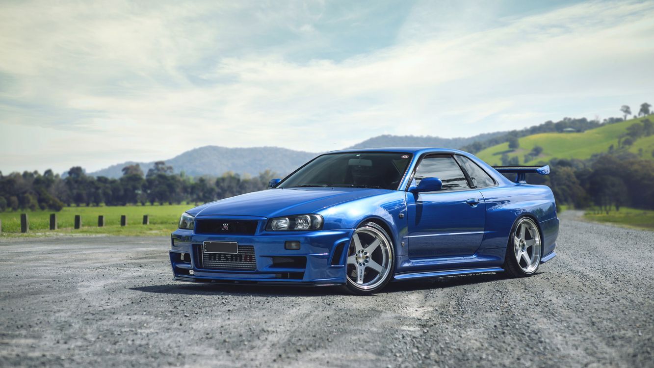 Обои nissan skyline gt r, nissan gt r, легковые автомобили, Ниссан, Форд Мустанг в разрешении 1920x1080