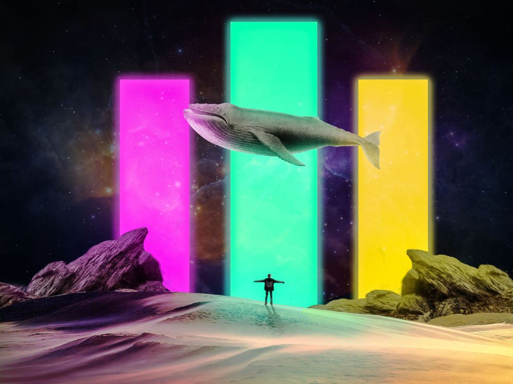 Обои арт, свет, пурпур, иллюстрация, пресноводный аквариум в разрешении 3306x2479