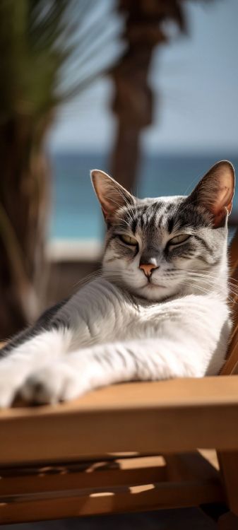 Обои кот, кошачьих, кошки малого и среднего размера, бакенбарды, морда в разрешении 1080x2400