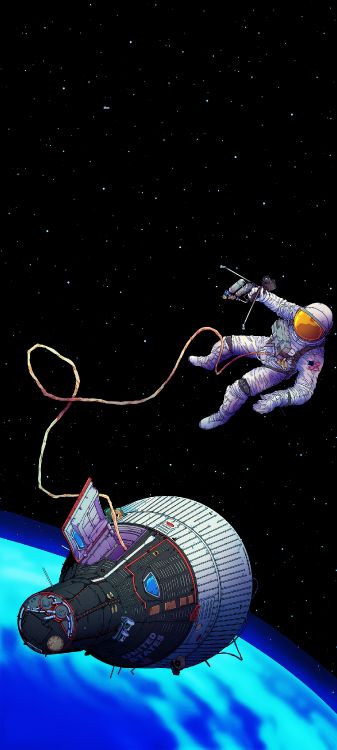 Обои цирк, проект Gemini, Аполлон 11, освоение космоса, программа Аполлон в разрешении 1440x3200