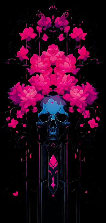 Обои искусственный цветок, цветочный букет, графический дизайн, рисование, цветок в разрешении 1200x2534