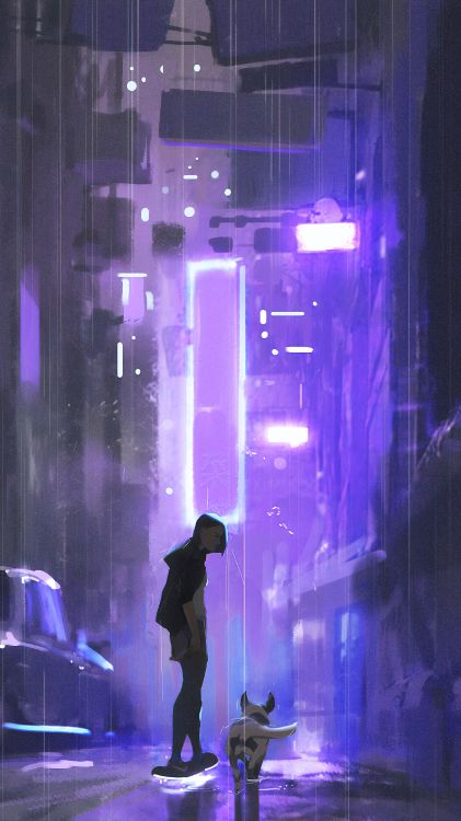 Обои неоновый скейтборд, скейтборд, скейтбординг, арт, пурпур в разрешении 2160x3840