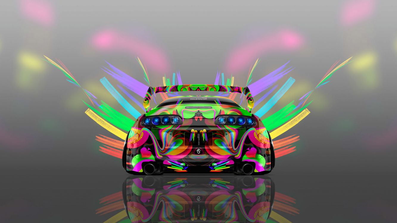 Обои Toyota Supra, toyota, авто, графический дизайн, графика в разрешении 3840x2160