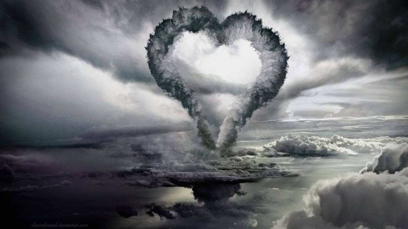 Обои природа, облако, любовь, сердце, вода в разрешении 6578x3700