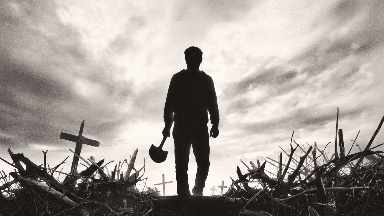 Обои Кладбище Домашних Животных, Луис Крид, адаптация, черный, монохромный в разрешении 2201x1238