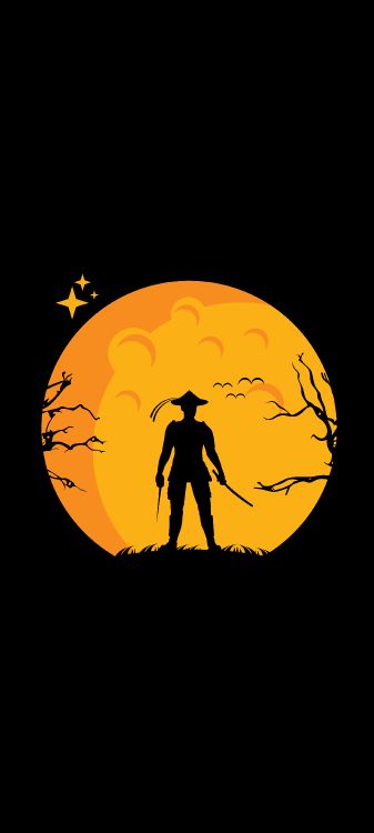 Обои Оранжевый цвет, графика, цветной, дизайн, мир в разрешении 2160x4800