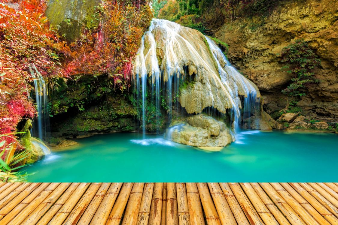 Обои водопад, природа, водоем, вода, гидроресурсы в разрешении 2880x1920