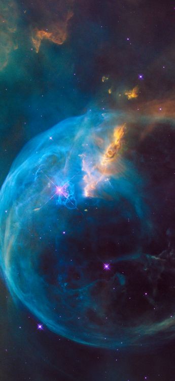 Обои ios, туманность, iOS 7, космическое пространство, астрономический объект в разрешении 1436x3113