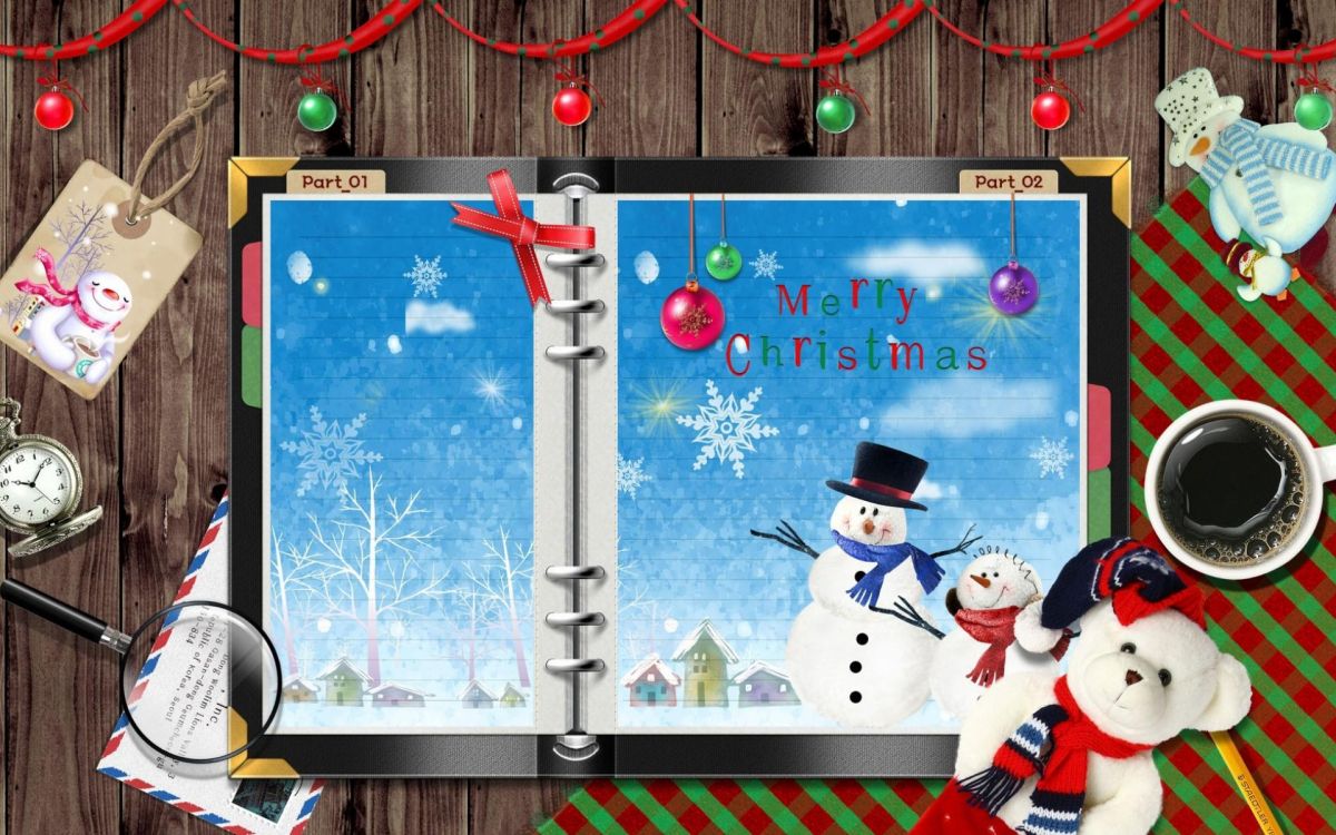 Обои Рождество, Рождественские украшения, космос, Рождественская открытка, желание в разрешении 1920x1200