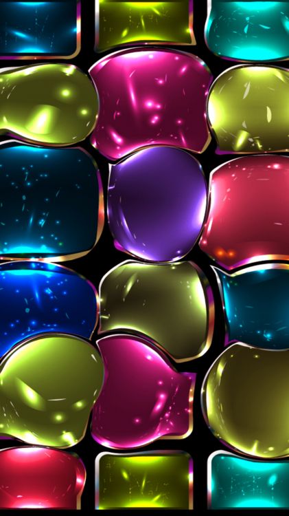 Обои арт, Стекло искусства, витраж, зеленый, пурпур в разрешении 1080x1920