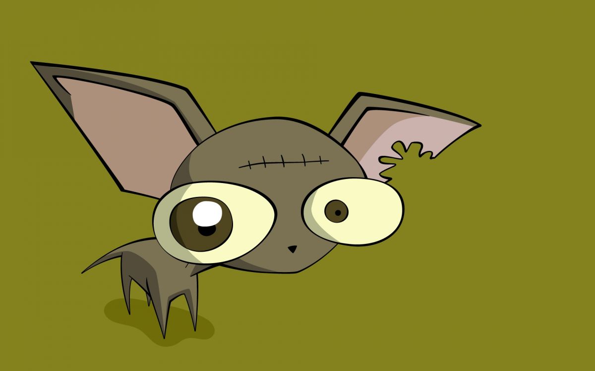 Обои Чихуахуа, мультфильм, хвост, летучая мышь, позвоночное животное в разрешении 1920x1200