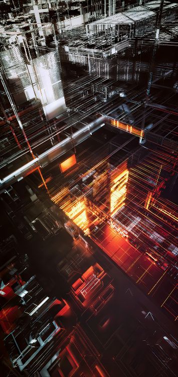 Обои отражение, прямоугольник, газ, город, тепло в разрешении 1420x3000