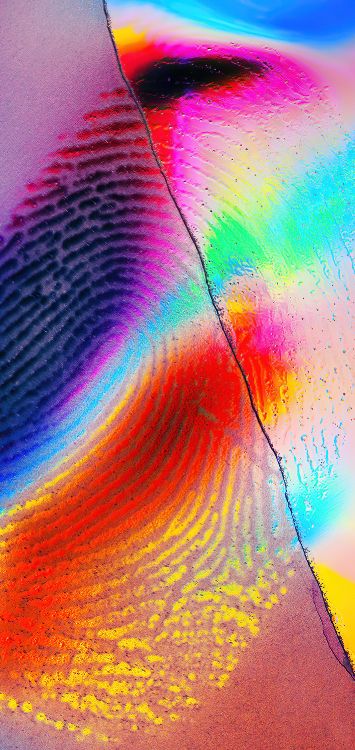 Обои акриловая краска, атмосфера, красочность, Оранжевый цвет, пурпур в разрешении 1421x3000