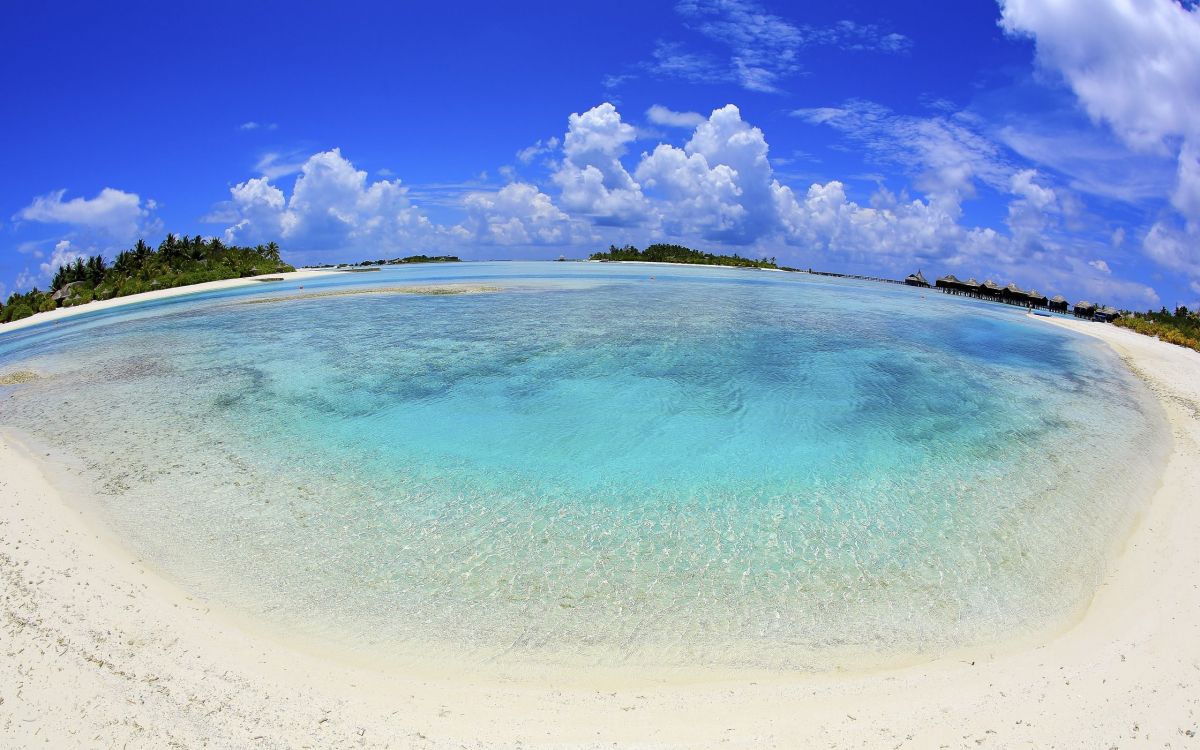 Обои море, Лагуна, тропическая зона, лазурный, прибрежные и океанические рельефы в разрешении 2560x1600