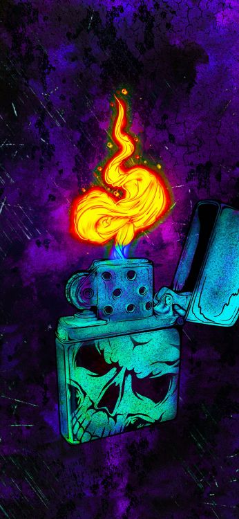 Обои арт, свет, пурпур, синий, освещение в разрешении 1080x2340